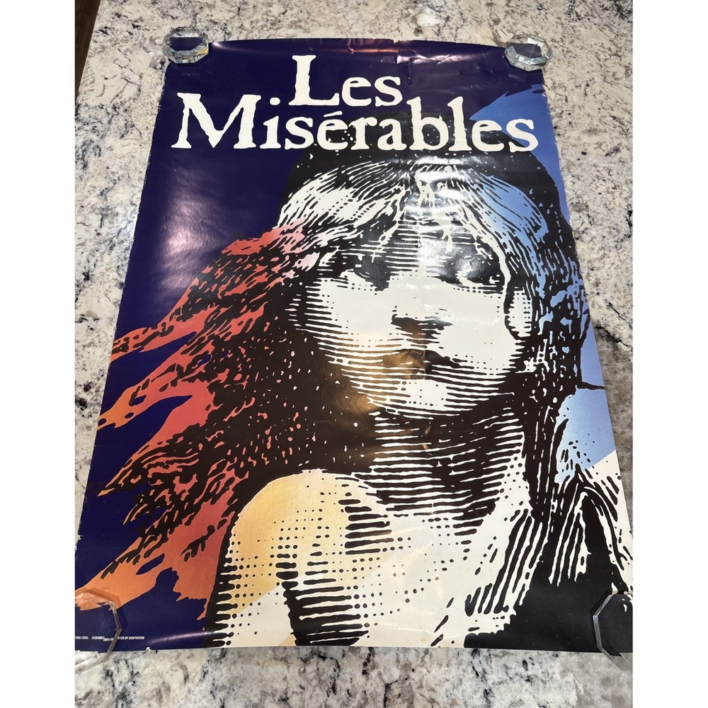 Original Vintage 1986 Les Miserables Poster By Dewynters Broadway Musical